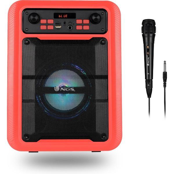 NGS Roller Lingo 9 W Draadloze stereoluidspreker Rood