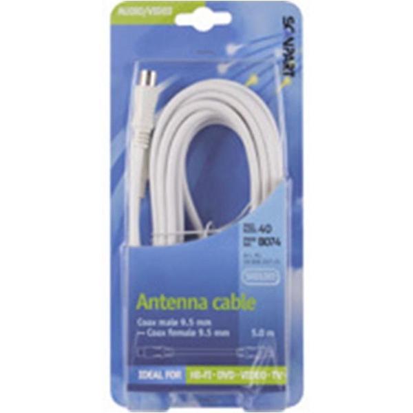 Bandridge Coax Video Cable, 5.0m coax-kabel 5 m Wit