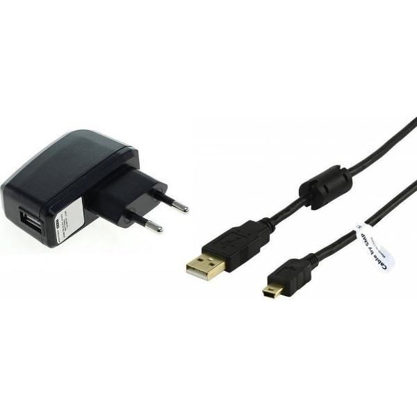 2A oplader en oplaadkabel. 1,8 m Oplaadsnoer met adapter stekker Past ook op Rollei Actioncam 300, 310