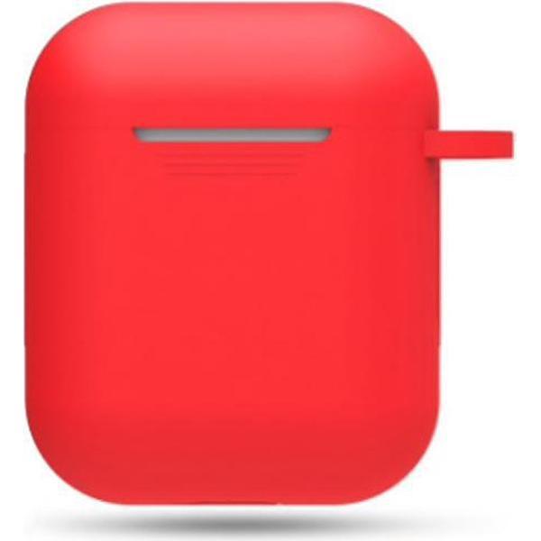 Hidzo hoes voor Apple's Airpods - Siliconen - Rood