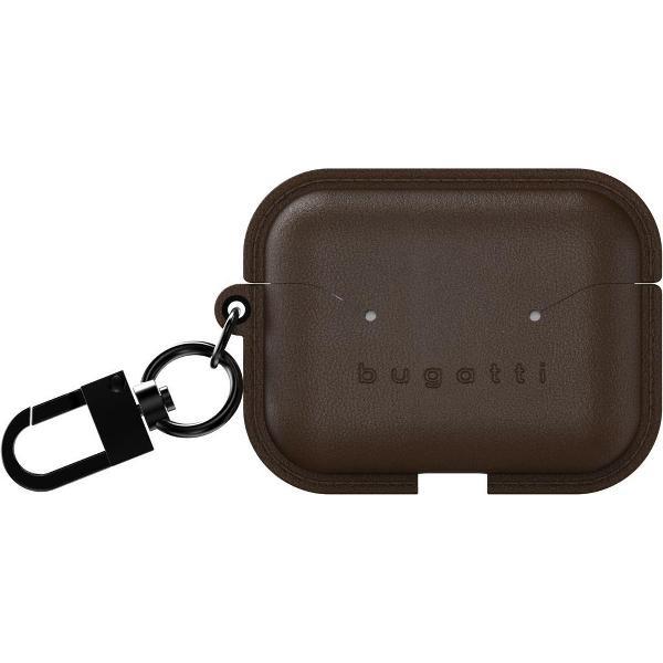 Bugatti Venezia Airpod Pro Lederen Case - Opbergcase Donkerbruin