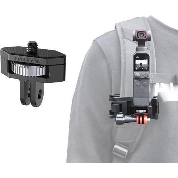 Sunnylife 1/4 inch metalen verstelbare adapter voor DJI Pocket 2 / FIMI PALM 2 / Insta360 One X-2 (donkergrijs)