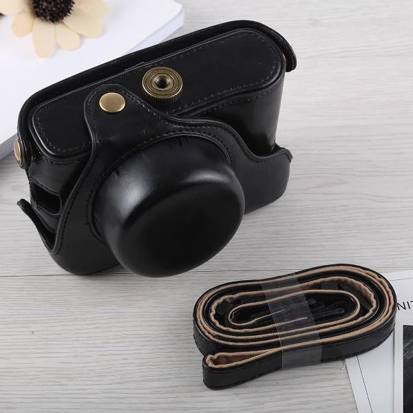 Full Body Camera PU lederen tas tas met riem voor Fujifilm X100F (zwart)