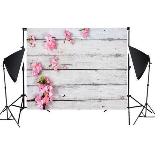 1,25 mx 0,8 m Houtnerf bloemtak prop 3D simulatie fotografie achtergrond doek (MB19)