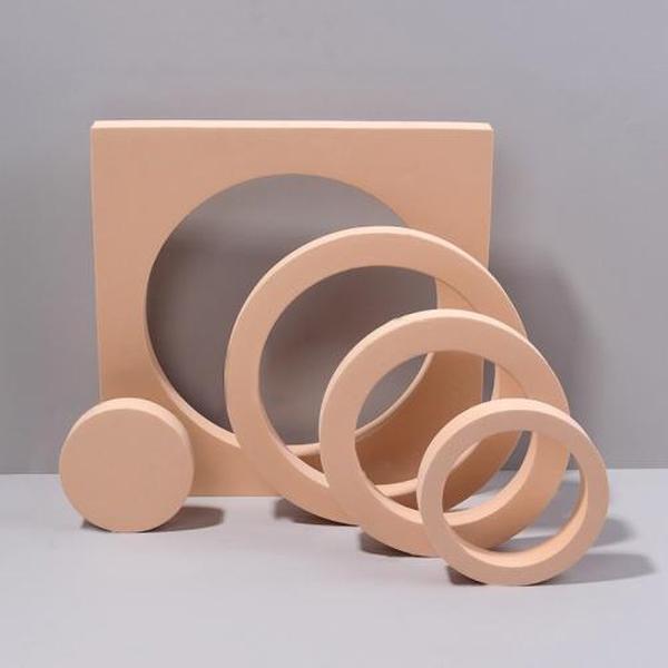 Ronde Combo Kits Geometrische Kubus Effen Kleur Fotografie Foto Achtergrond Tafel Schieten Schuim Props (Vlees Kleur)