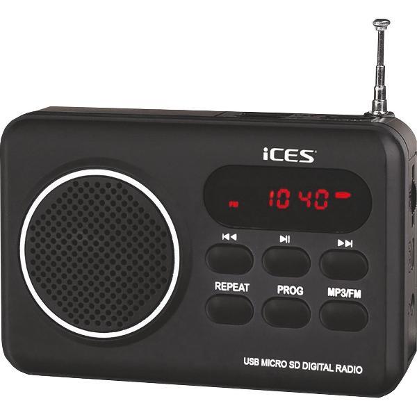Ices IMPR-112 Draagbare radio - Zwart