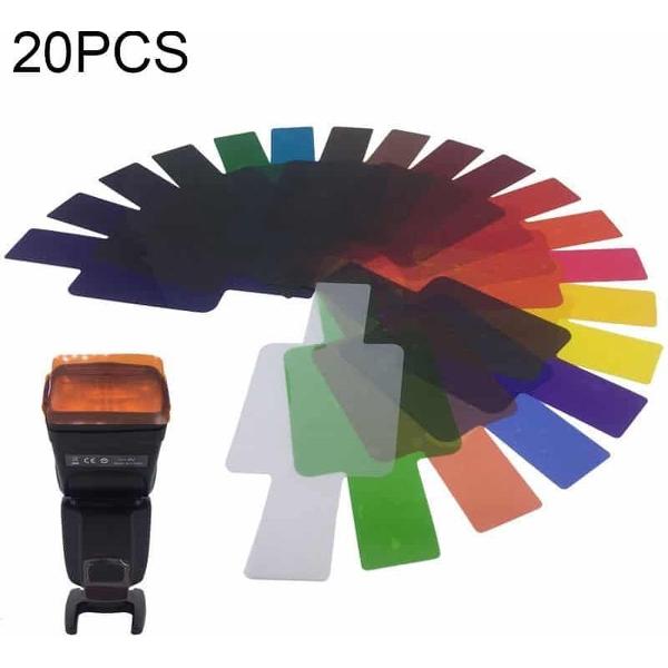 20 stuks / set SiGi SG200 20-kleuren filterset Camera Top Flash-accessoires Temperatuurfilter