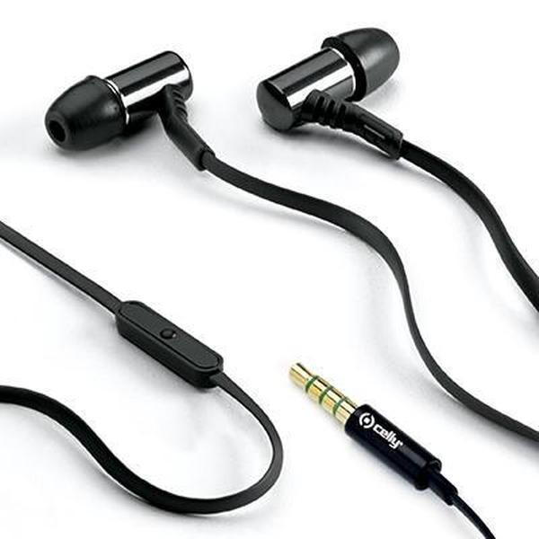 Celly Earphones Stereo 3.5mm - Zwart