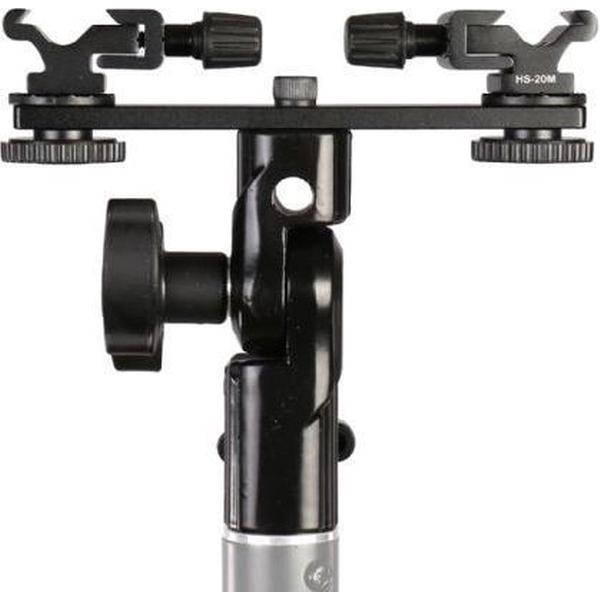 Falcon Eyes Twin Mount Tilting Bracket + 2 x Flitsschoen CLD