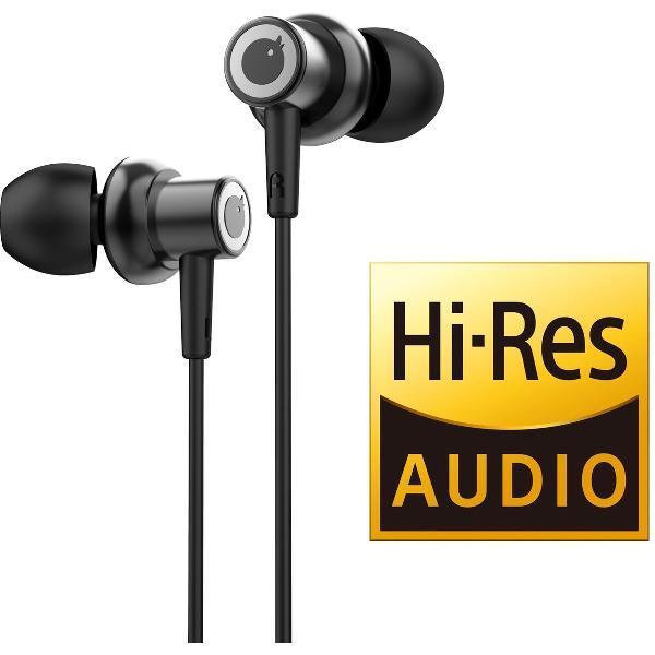 Tuddrom R3 Zwart - Hi-Res Metalen In Ear Oordopjes met Microfoon - Titanium High Quality Dynamic Drivers - 2 Jaar Garantie