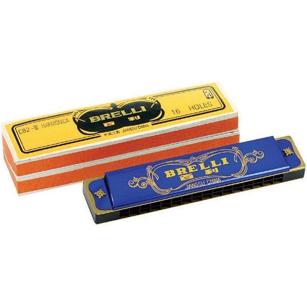 Brelli - Mondharmonica - C-Majeur - Brelli Mondharp - Mondharmonica voor Volwassenen - 16 Gaten + Gratis Opbergdoos