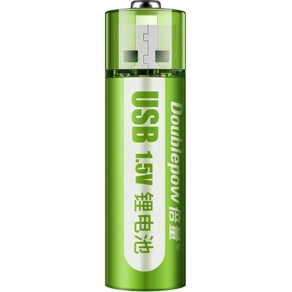 MaxiQualis® USB oplaadbare Li-ion Batterij 1.5V 1800mWh (4 stuks) - met Magnetisch Deksel - AA Batterijen - Oplaadbaar via USB Poort - Ideal voor Gaming Controllers - AA Penlite