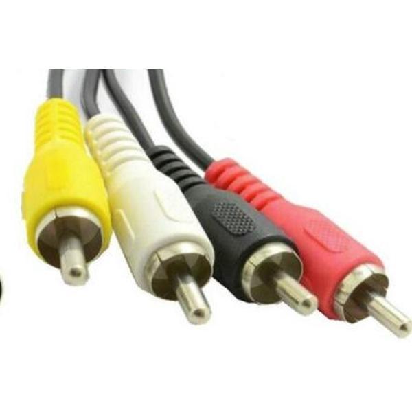 Stereo snoer 4 RCA > 4 RCA - 1,5 mtr