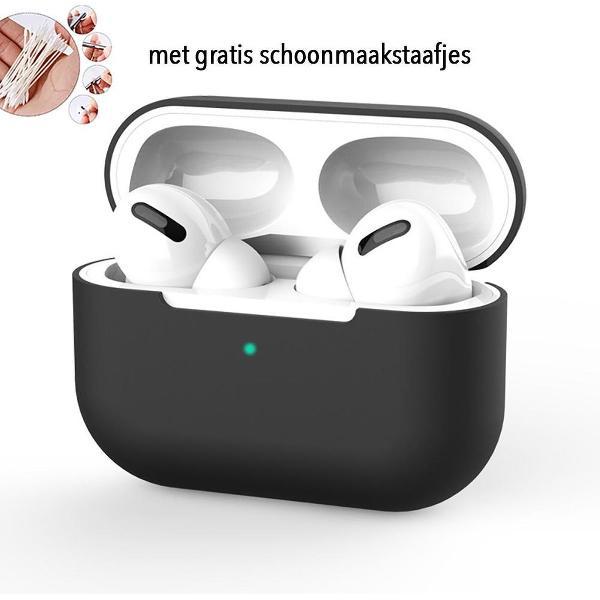 Siliconen Case Apple AirPods Pro zwart - AirPods hoesje zwart - AirPods case