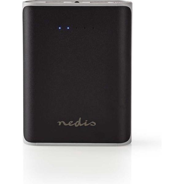 Nedis UPBK10000BK Power Bank 10000 Mah 2-usb-a Outputs 3.1a Micro Usb Input Black