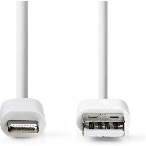 Nedis CCGT39300WT10 Sync And Charge Cable Apple Lightning - Usb-a Male 1.0 M White