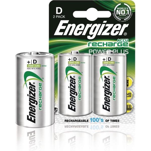 Energizer Enrd2500p2 Batterij Nimh D/lr20 1.2 V 2500 Mah Powerplus 2-blister