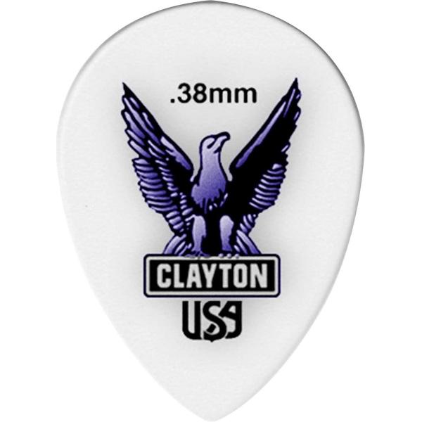 Clayton Acetal small teardrop plectrums 0.38 mm 6-pack