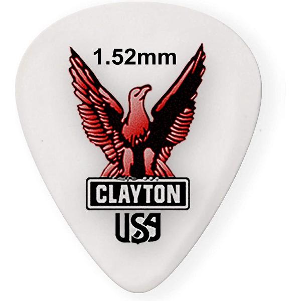 Clayton Acetal standaard plectrums 1.52 mm 6-pack