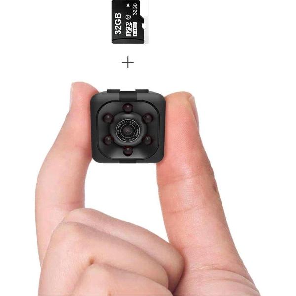 Daroyx® SQ11B30 Spy Camera - Verborgen camera met HD kwaliteit - Mini camera incl 32GB SD - Zwart
