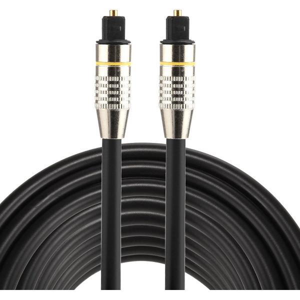 By Qubix Toslink kabel - 8 meter - zwart - optical cable audio - audio male to male - Nickel edition - Optische kabel van hoge kwaliteit!