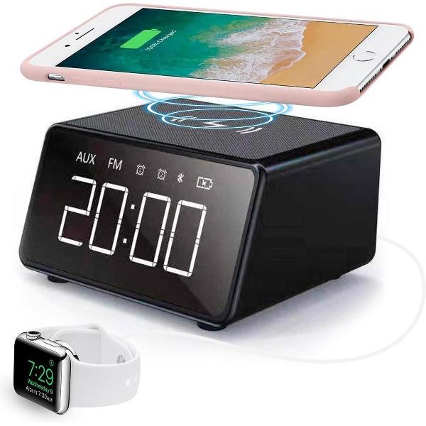 Digitale Wekkerradio - Draadloze Oplader - Kinderwekker - Wekker Kinderen - Klokradio - Wekkerradio kinderen - Digitale klok