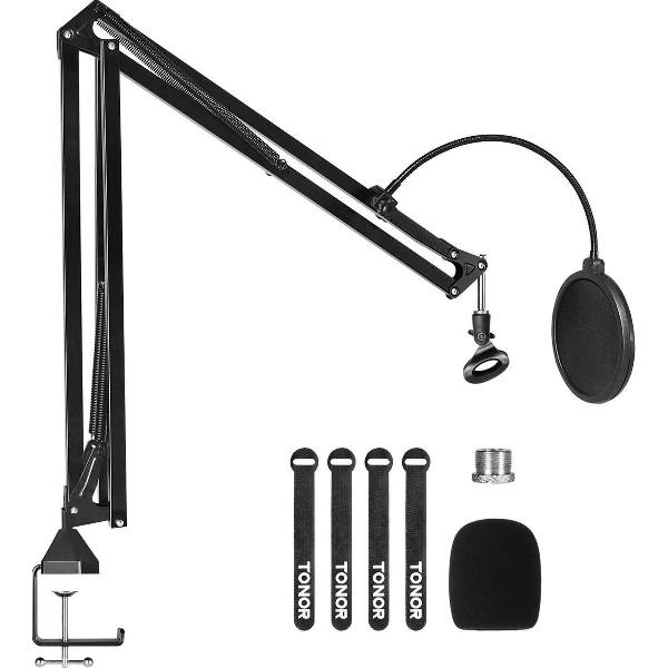 Tonor® T30 Microfoon Arm + Popfilter - Studio - Inclusief Tafelklem