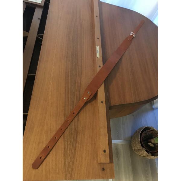 Liam's Gesp Gitaarband - Cognac - Echt Leer