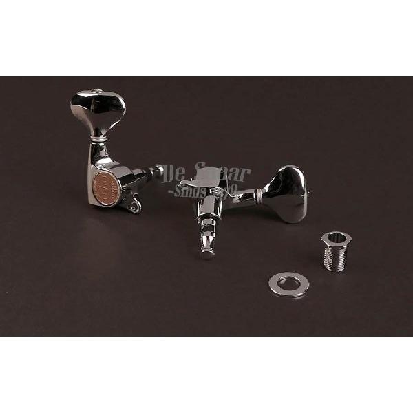 Gotoh SGS-510 Z-C Machine Heads, set gitaarmechanieken 3x links 3x rechts