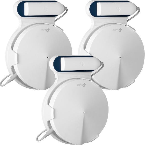 POCI Houder voor Wandmontage voor TP-Link Deco M9 / M9 plus Whole Home Mesh WiFi-systeem 3 stuks pakket, uitlaatbeugel voor Mesh-WIFI en Router Systeemkabelbeheer Zonder Schroeven en Gemakkelijk te Verplaatsen. Wall mount bracket for Tp-link M9.