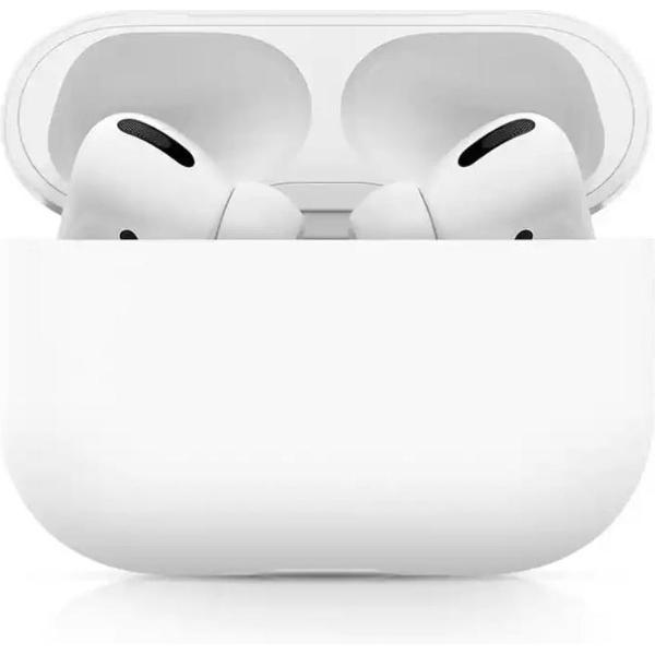 Airpods Pro Hoesje - Airpods Case - Hoesje voor Airpods - Airpods Hoesje Siliconen Case - Airp - Hoesje - Airpods Case Silicone - Airpods Pro Case - Airpods Hoes - Airpods Case Hoesje~ wit~white