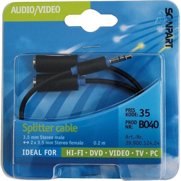 Scanpart Splitterkabel 3.5s(m)-2x3.5s(f) 0.2m