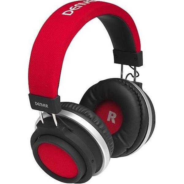 Denver BTH-250 - Draadloze koptelefoon met Bluetooth en handsfree functie - Rood