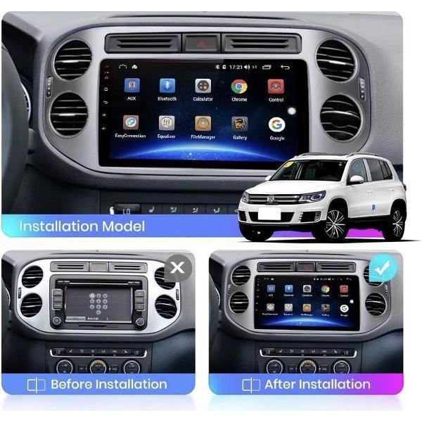 Volkswagen Tiguan 2007-2015 Android 10 navigatie en multimediasysteem Bluetooth USB WiFi 1+16GB