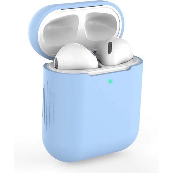 Siliconen Airpod case - Blauw - Airpods Pro Hoesje - Airpods Cover - Beschermhoesje voor Apple AirPods