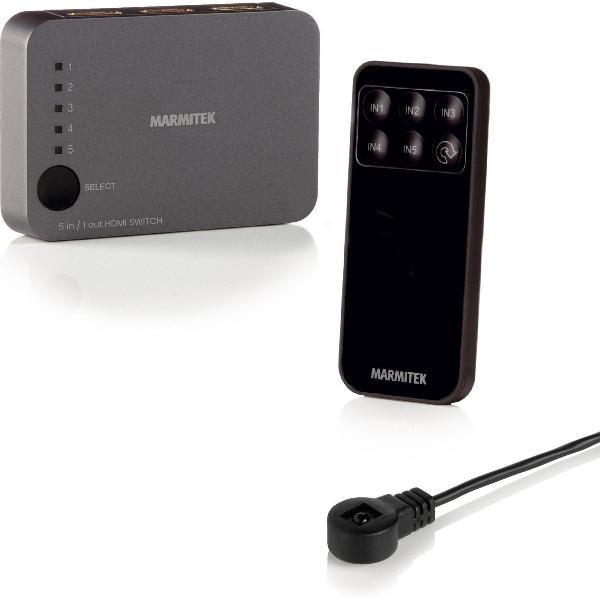 Marmitek Connect 350 UHD 4K 2.0 HDMI auto switch | 5 in / 1 uit | 4K60 (4:4:4) UHD | HDCP 2.2