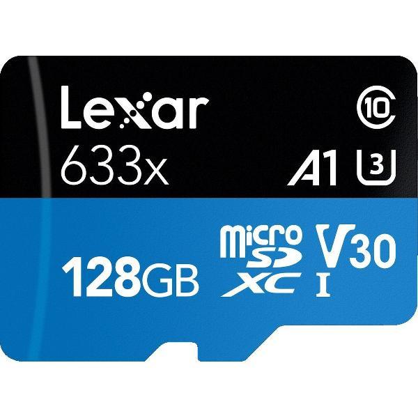 Lexar High Performance 633x microSDXC 128GB - met adapter