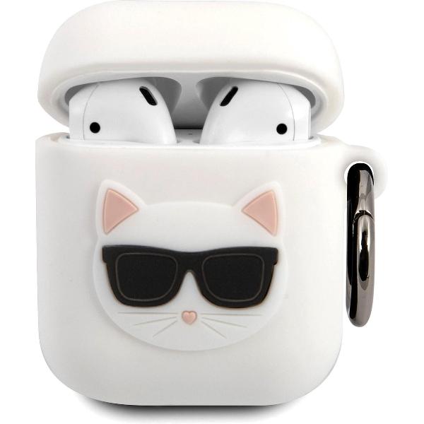 Karl Lagerfeld Airpod - Airpod 2 Silicone AirPods Case - Wit - Choupette