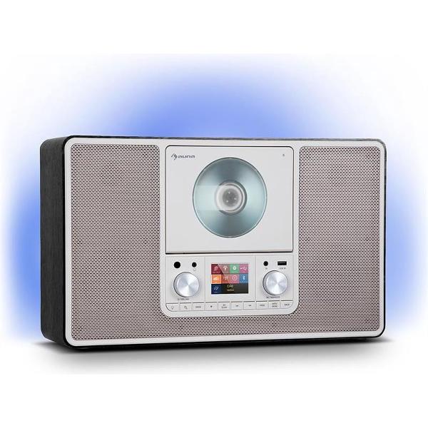 auna Scala VCD-IR Internetradio en netwerkplayer - CD speler - geïntegreerde DAB / DAB+ / FM-tuner - USB / Bluetooth - 7-kleurig sfeerlicht