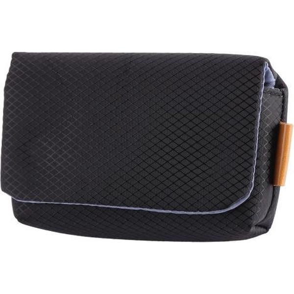 Rhombus-textuur nylon cameratas Tas voor Canon, Sony, Nikon, Micro Single, digitale camera's, afmetingen: 12,5 x 7,5 x 4 cm (zwart)