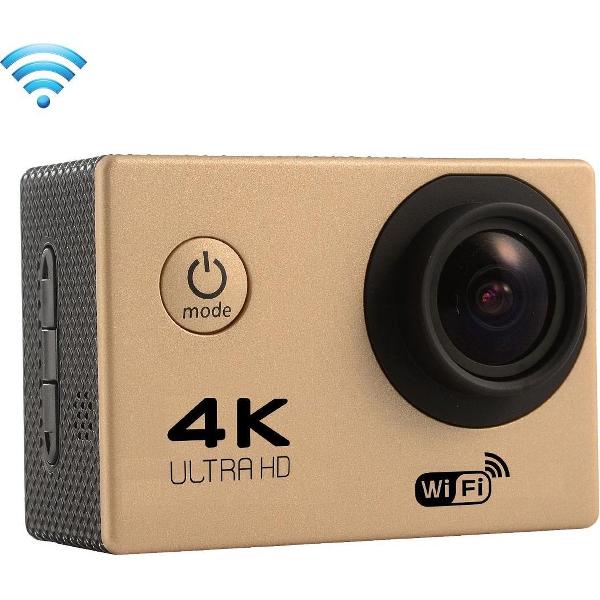 F60 2,0 inch scherm 170 graden groothoek wifi sport actiecamera camcorder met waterdichte behuizing, ondersteuning 64GB micro SD-kaart (goud)