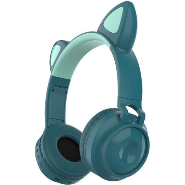 Koptelefoon Kinderen - Kinder Headset - Koptelefoon met Bluetooth - Zachte Oorkussens Koptelefoon voor Kinderen - blauw