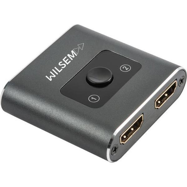 HDMI Splitter switch 1-in-2-Out / 2-in-1-Out - Ondersteunt 4K 3D 1080P HD - Plug & Play - Wilsem®