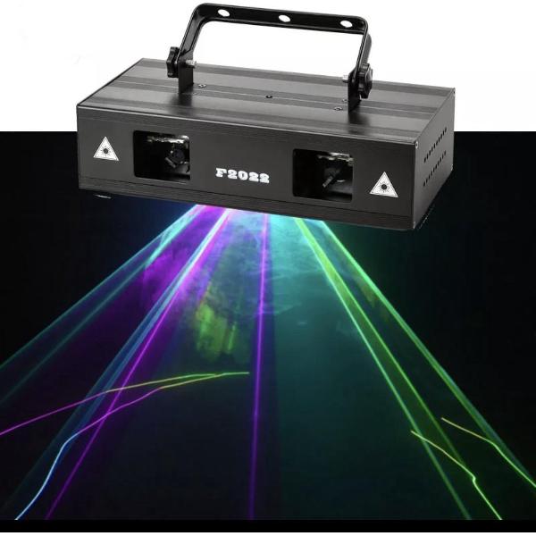 Kleuren Lasershow disco laser 2 head RGB alle kleuren (Moonlight)