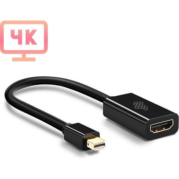 Bee's - Mini DisplayPort naar HDMI - 4K - Thunderbolt naar HDMI - Displayport Kabel - HDMI Switch - Thunderbolt - Zwart