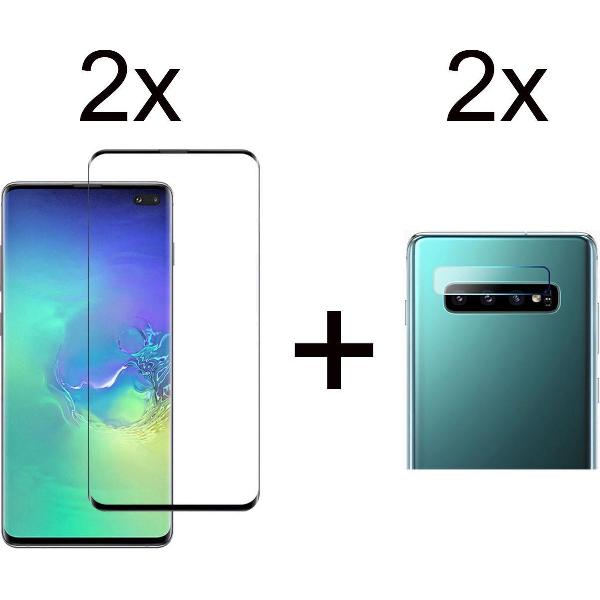 Beschermglas Samsung S10 screenprotector Full 2 stuks - Samsung Galaxy S10 screen protector camera lens - 2 stuks - Samsung Galaxy S10 screenprotector glas