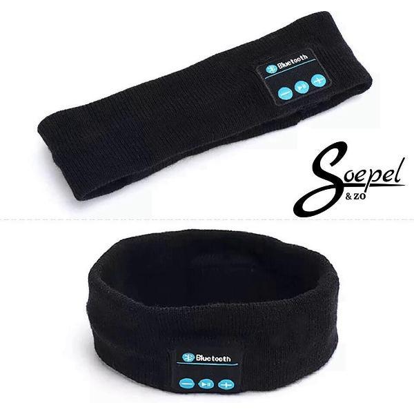 HoofdBand met Oplaadbare Bluetooth Koptelefoon – Telefoneren – Muziek Luisteren – Hardlopen – Slaapmasker – Wireless Headset – Zwart