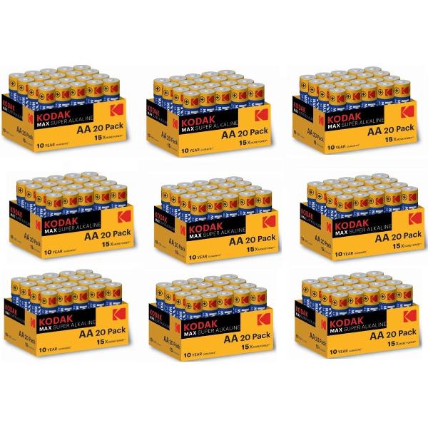 Kodak Max Super Alkaline AA 180 stuks