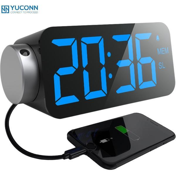 Digitale wekkerradio met Projectie - Wekker Kinderen- Projectie Klok - Kinderwekker - Wekkers Digitaal