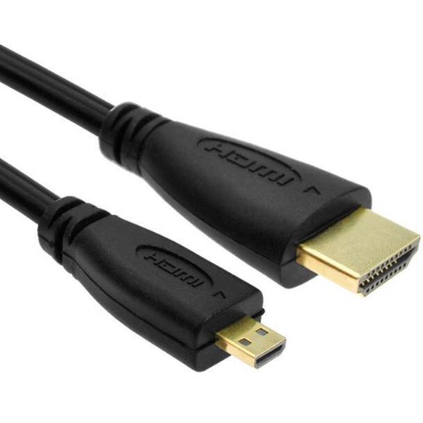 NÖRDIC HDMI-401 HDMI naar Micro HDMI kabel - 1 m - Zwart